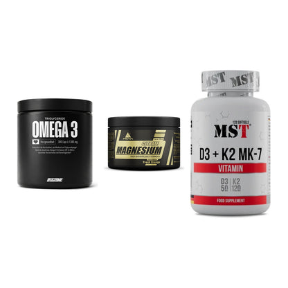 Herz & Gefäße: Big Zone Omega 3 + Peak Magnesium + MST Vitamin D3 – alle enthaltenen Artikel
