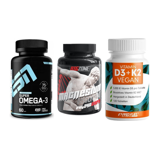 Herz & Gefäße: ESN Omega 3 + Big Zone Magnesi + ProFuel Vitamin – alle enthaltenen Artikel