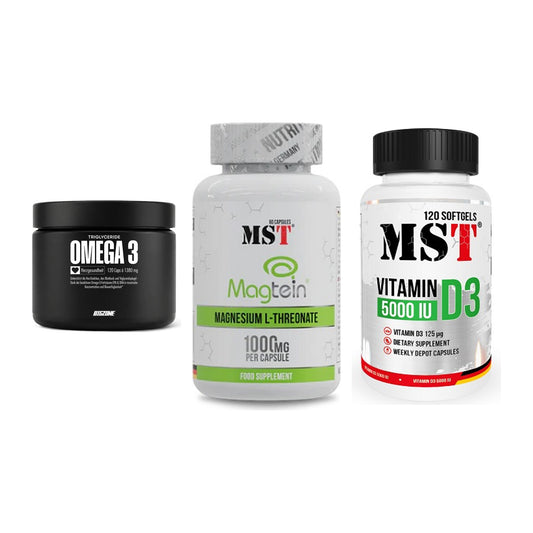 Herz & Gefäße: Big Zone Omega 3 + MST Magnesium + MST Vitamin D3 – alle enthaltenen Artikel