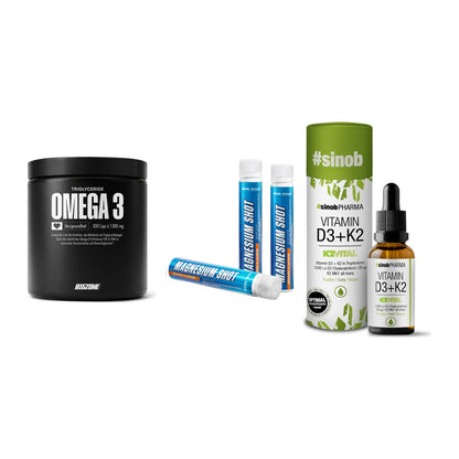 Herz & Gefäße: Big Zone Omega 3 + Body Attack + Sinob Vitamin D3 – alle enthaltenen Artikel