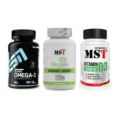 Herz & Gefäße: ESN Omega 3 + MST Magnesium + MST Vitamin D3 – alle enthaltenen Artikel