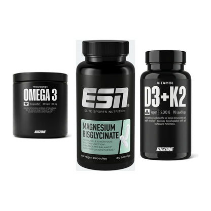 Herz & Gefäße: Big Zone Omega 3 + ESN Magnesium + Big Zone Vitamin – alle enthaltenen Artikel