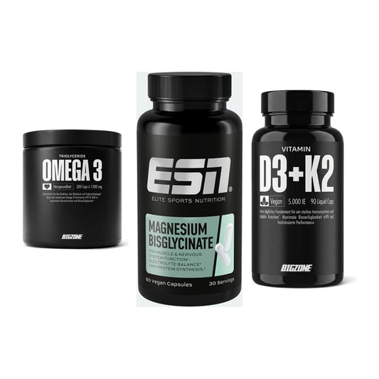 Herz & Gefäße: Big Zone Omega 3 + ESN Magnesium + Big Zone Vitamin – alle enthaltenen Artikel