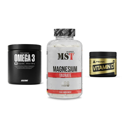Herz & Gefäße: Big Zone Omega 3 + MST Magnesium + Peak Vitamin D – alle enthaltenen Artikel