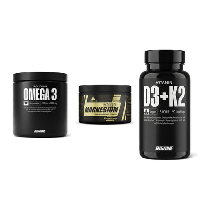 Herz & Gefäße: Big Zone Omega 3 + Peak Magnesium + Big Zone Vitamin – alle enthaltenen Artikel