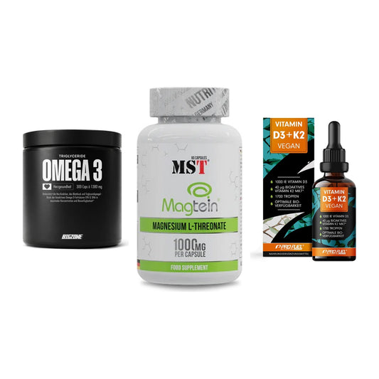 Herz & Gefäße: Big Zone Omega 3 + MST Magnesium + ProFuel Vitamin – alle enthaltenen Artikel