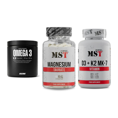 Herz & Gefäße: Big Zone Omega 3 + MST Magnesium + MST Vitamin D3 – alle enthaltenen Artikel