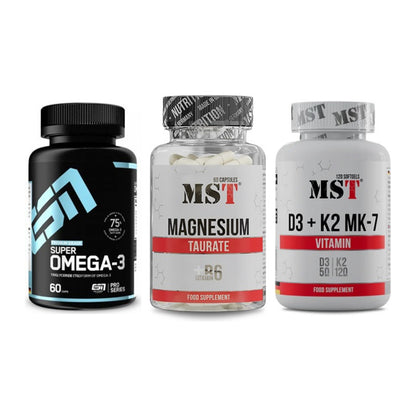 Herz & Gefäße: ESN Omega 3 + MST Magnesium + MST Vitamin D3 – alle enthaltenen Artikel
