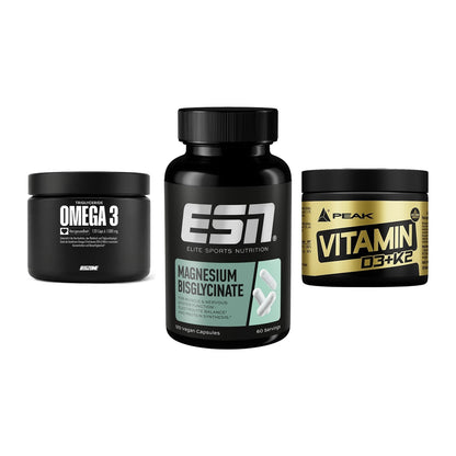 Herz & Gefäße: Big Zone Omega 3 + ESN Magnesium + Peak Vitamin – alle enthaltenen Artikel