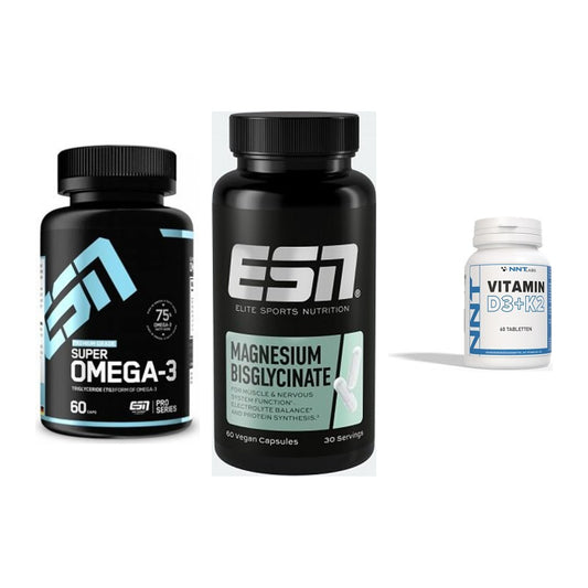 Herz & Gefäße: ESN Omega 3 + ESN Magnesium + NNT Vitamin – alle enthaltenen Artikel