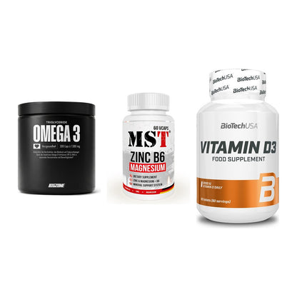 Herz & Gefäße: Big Zone Omega 3 + MST Zinc + BioTech Vitamin – alle enthaltenen Artikel