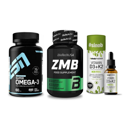 Herz & Gefäße: ESN Omega 3 + BioTech ZMB + Sinob Vitamin D3 – alle enthaltenen Artikel