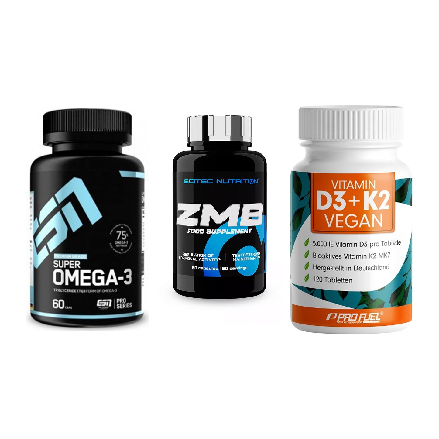 Herz & Gefäße: ESN Omega 3 + Scitec ZMB + ProFuel Vitamin – alle enthaltenen Artikel