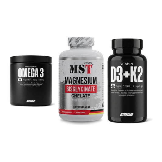 Herz & Gefäße: Big Zone Omega 3 + MST Magnesium + Big Zone Vitamin – alle enthaltenen Artikel