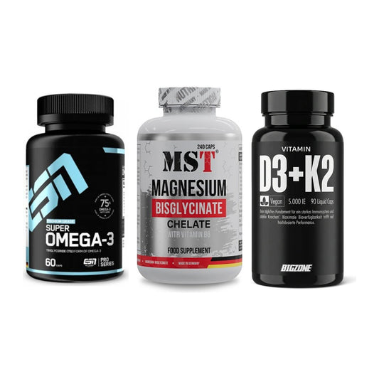 Herz & Gefäße: ESN Omega 3 + MST Magnesium + Big Zone Vitamin – alle enthaltenen Artikel
