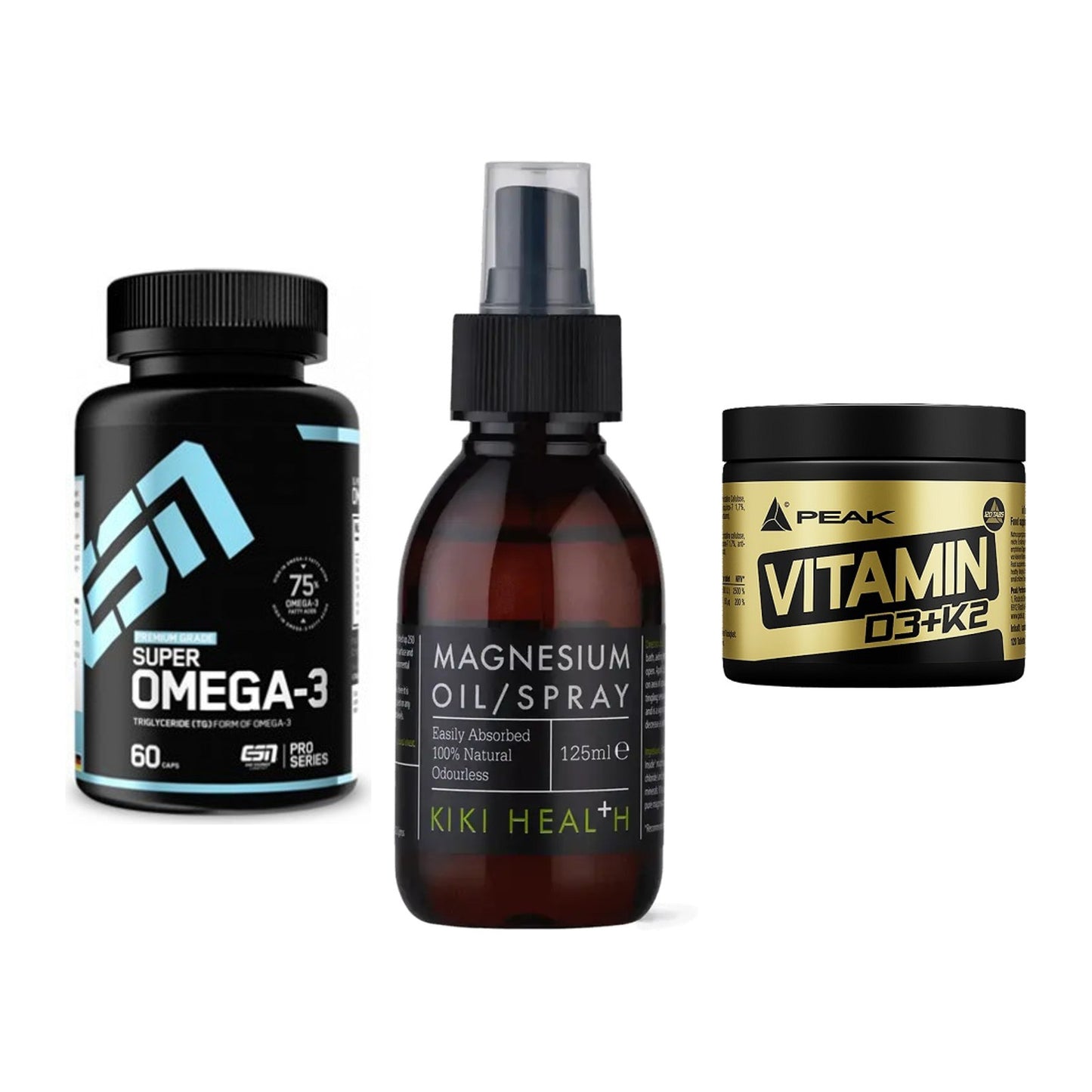 Herz & Gefäße: ESN Omega 3 + KIKI Health + Peak Vitamin – alle enthaltenen Artikel