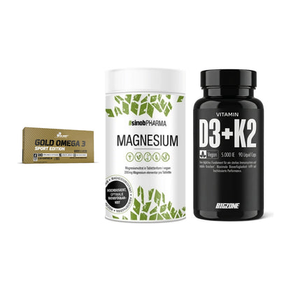 Herz & Gefäße: Olimp Omega 3 + Sinob Magnesium + Big Zone Vitamin – alle enthaltenen Artikel