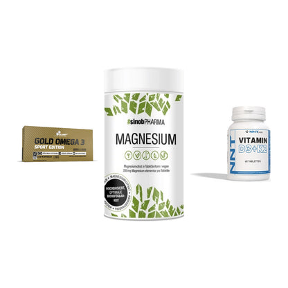 Herz & Gefäße: Olimp Omega 3 + Sinob Magnesium + NNT Vitamin – alle enthaltenen Artikel