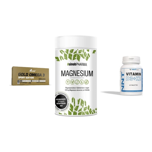 Herz & Gefäße: Olimp Omega 3 + Sinob Magnesium + NNT Vitamin – alle enthaltenen Artikel
