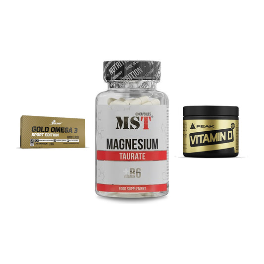 Herz & Gefäße: Olimp Omega 3 + MST Magnesium + Peak Vitamin D – alle enthaltenen Artikel