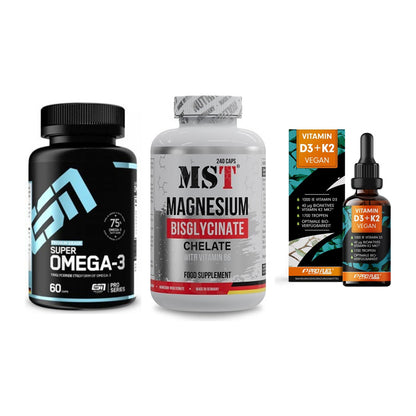 Herz & Gefäße: ESN Omega 3 + MST Magnesium + ProFuel Vitamin – alle enthaltenen Artikel