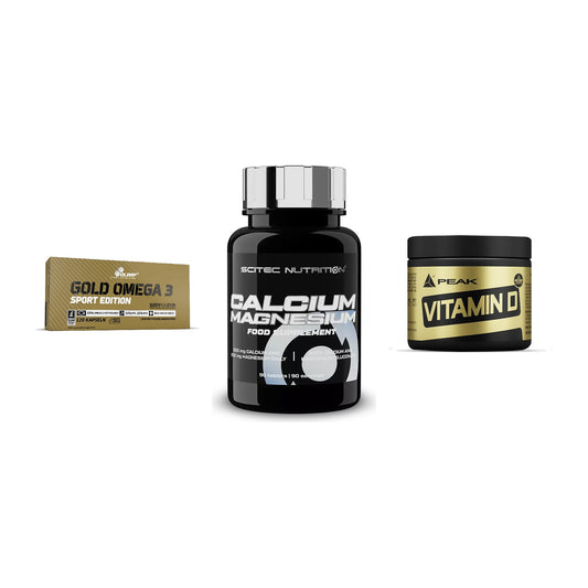 Herz & Gefäße: Olimp Omega 3 + Scitec Calcium + Peak Vitamin D – alle enthaltenen Artikel