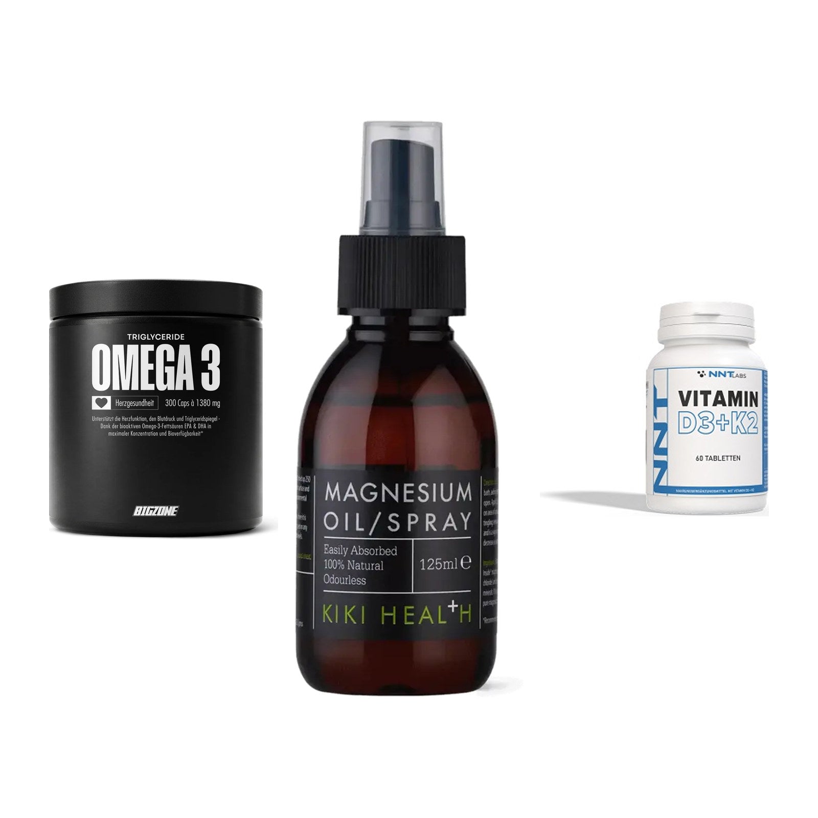 Herz & Gefäße: Big Zone Omega 3 + KIKI Health + NNT Vitamin – alle enthaltenen Artikel