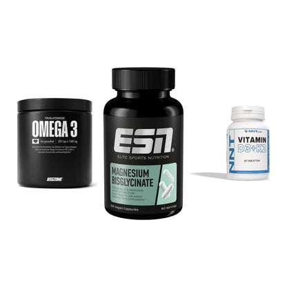 Herz & Gefäße: Big Zone Omega 3 + ESN Magnesium + NNT Vitamin – alle enthaltenen Artikel