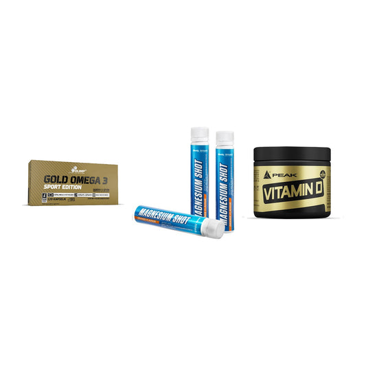 Herz & Gefäße: Olimp Omega 3 + Body Attack + Peak Vitamin D – alle enthaltenen Artikel