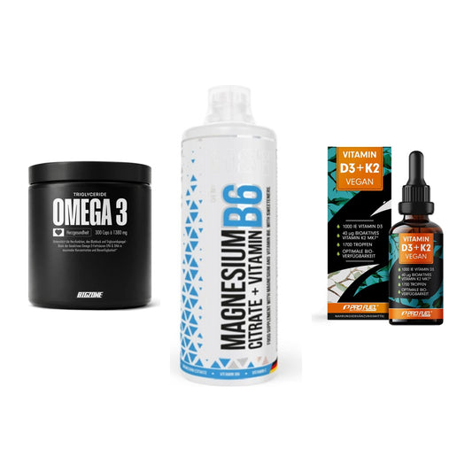 Herz & Gefäße: Big Zone Omega 3 + MST Magnesium B6 + ProFuel Vitamin – alle enthaltenen Artikel
