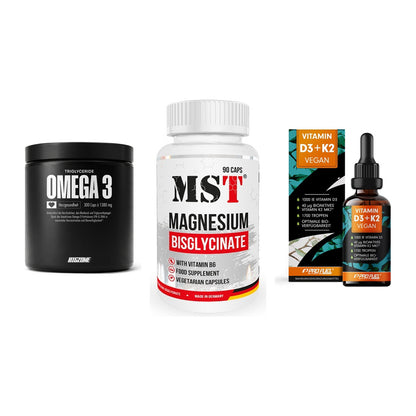 Herz & Gefäße: Big Zone Omega 3 + MST Magnesium + ProFuel Vitamin – alle enthaltenen Artikel