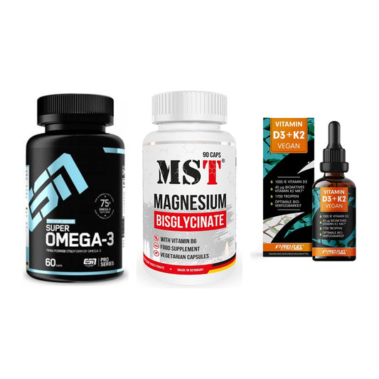 Herz & Gefäße: ESN Omega 3 + MST Magnesium + ProFuel Vitamin – alle enthaltenen Artikel