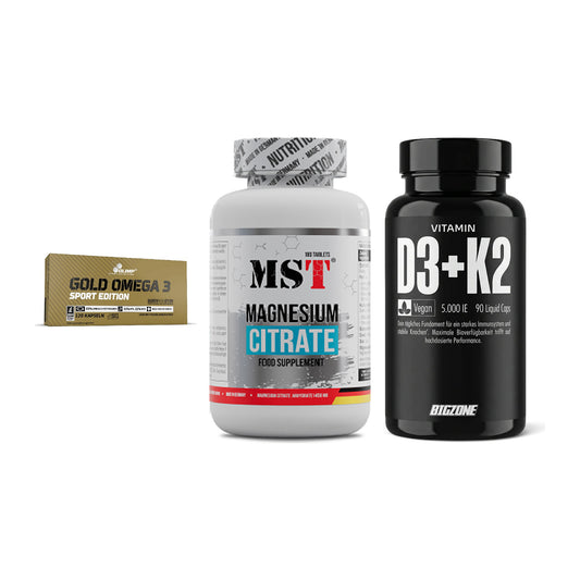 Herz & Gefäße: Olimp Omega 3 + MST Magnesium + Big Zone Vitamin – alle enthaltenen Artikel