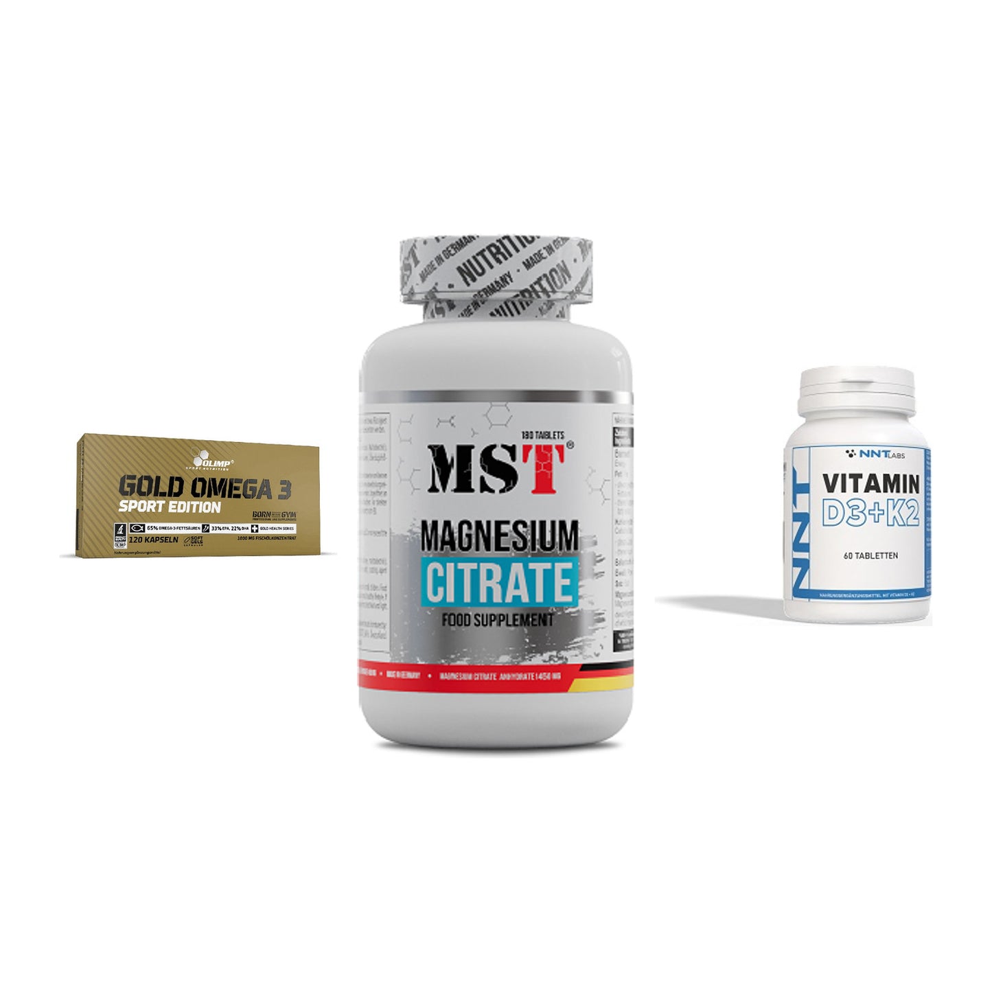 Herz & Gefäße: Olimp Omega 3 + MST Magnesium + NNT Vitamin – alle enthaltenen Artikel