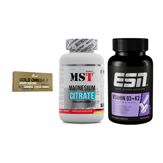 Herz & Gefäße: Olimp Omega 3 + MST Magnesium + ESN Vitamin D3 – alle enthaltenen Artikel