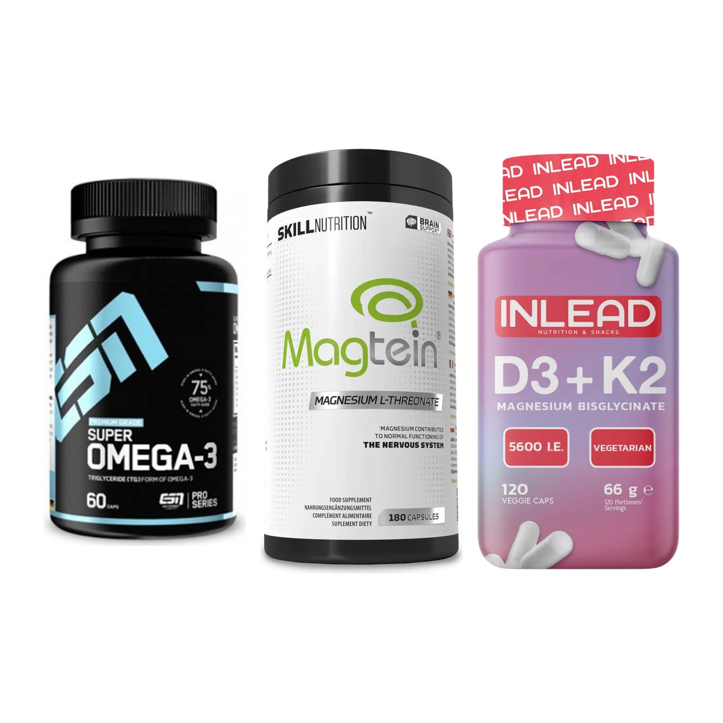 Herz & Gefäße: ESN Omega 3 + Skill Nutrition + INLEAD Vitamin – alle enthaltenen Artikel