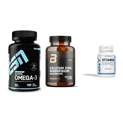 Herz & Gefäße: ESN Omega 3 + BioTech Calcium + NNT Vitamin – alle enthaltenen Artikel