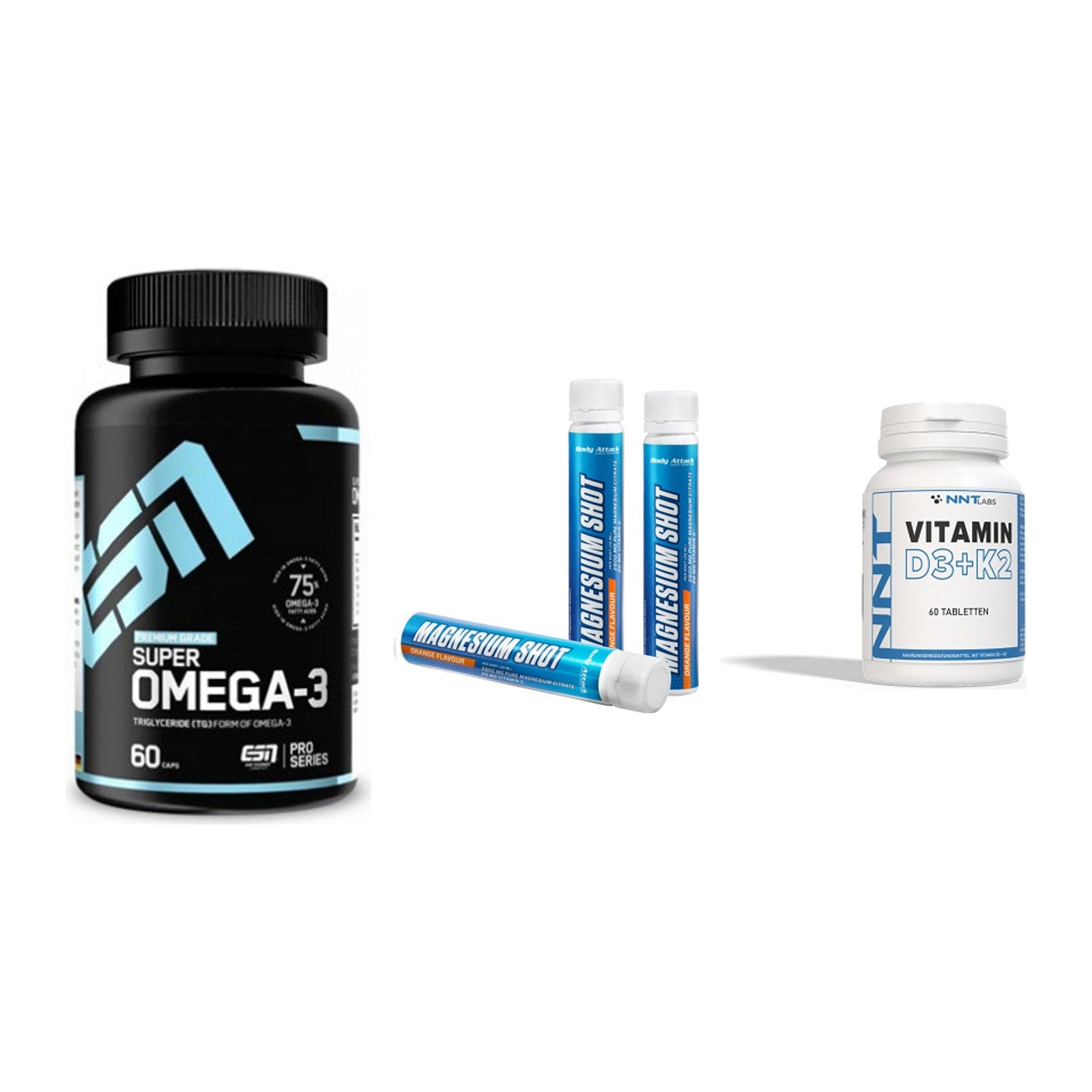 Herz & Gefäße: ESN Omega 3 + Body Attack + NNT Vitamin – alle enthaltenen Artikel
