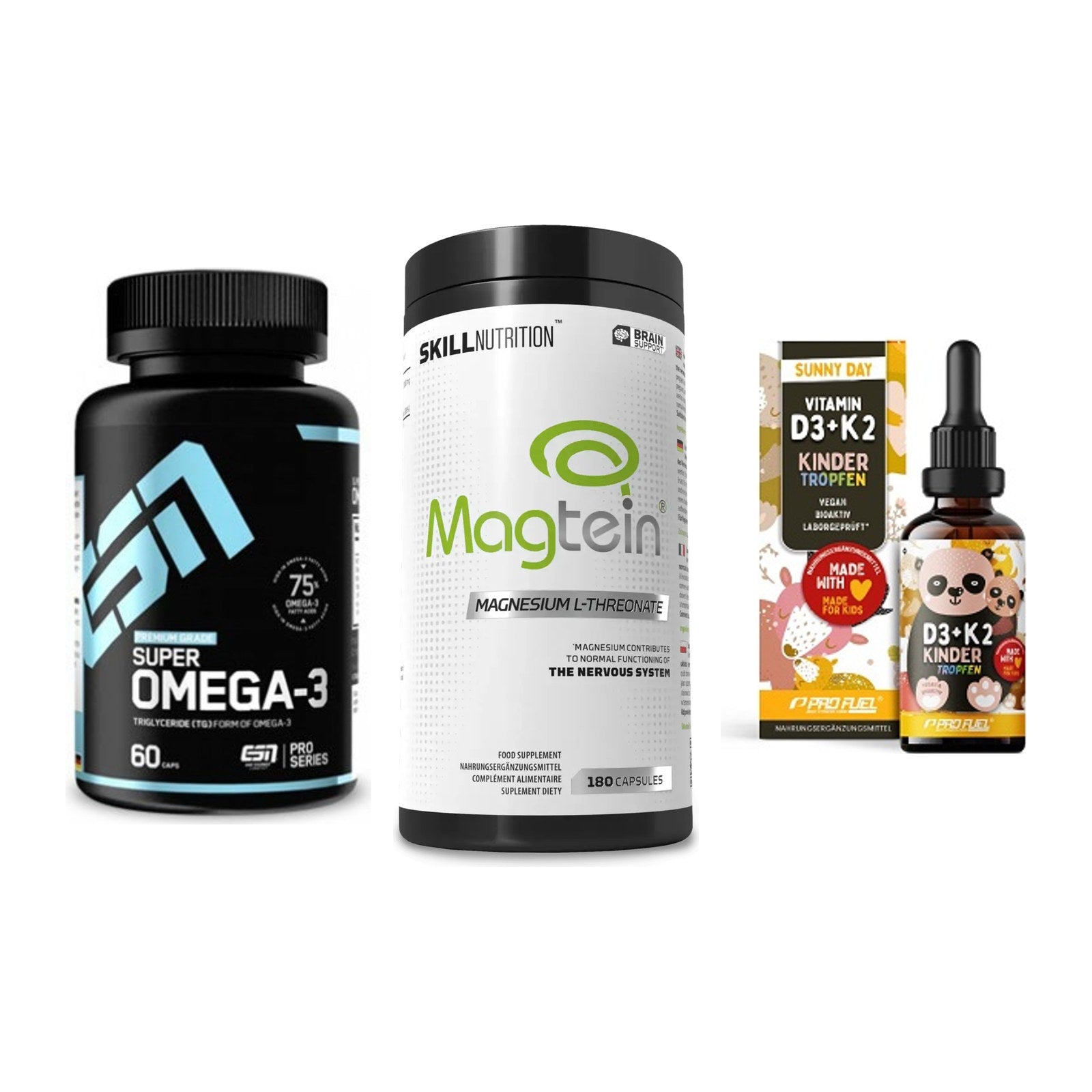 Herz & Gefäße: ESN Omega 3 + Skill Nutrition + ProFuel VITAMIN – alle enthaltenen Artikel