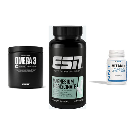 Herz & Gefäße: Big Zone Omega 3 + ESN Magnesium + NNT Vitamin – alle enthaltenen Artikel