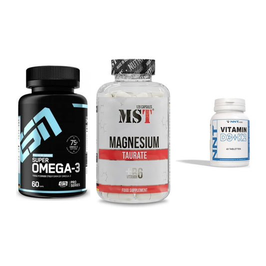 Herz & Gefäße: ESN Omega 3 + MST Magnesium + NNT Vitamin – alle enthaltenen Artikel