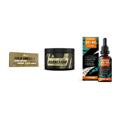 Herz & Gefäße: Olimp Omega 3 + Peak Magnesium + ProFuel Vitamin – alle enthaltenen Artikel