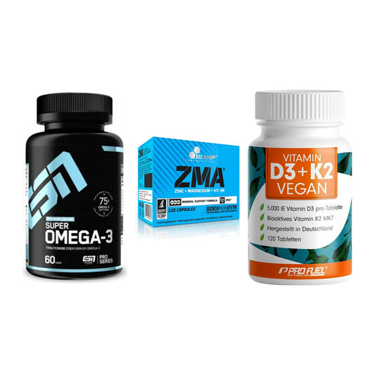 Herz & Gefäße: ESN Omega 3 + Olimp ZMA + ProFuel Vitamin – alle enthaltenen Artikel
