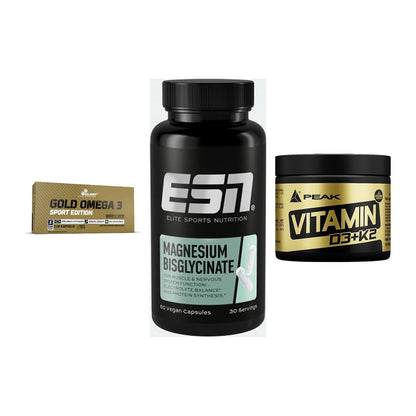 Herz & Gefäße: Olimp Omega 3 + ESN Magnesium + Peak Vitamin – alle enthaltenen Artikel