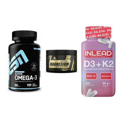 Herz & Gefäße: ESN Omega 3 + Peak Magnesium + INLEAD Vitamin – alle enthaltenen Artikel