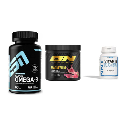 Herz & Gefäße: ESN Omega 3 + GN Magnesium + NNT Vitamin – alle enthaltenen Artikel