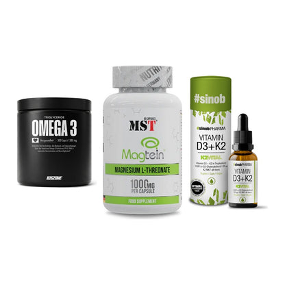 Herz & Gefäße: Big Zone Omega 3 + MST Magnesium + Sinob Vitamin D3 – alle enthaltenen Artikel