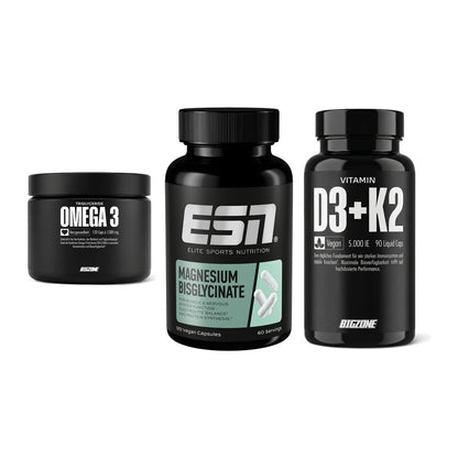 Herz & Gefäße: Big Zone Omega 3 + ESN Magnesium + Big Zone Vitamin – alle enthaltenen Artikel