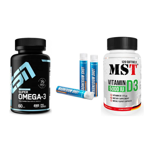 Herz & Gefäße: ESN Omega 3 + Body Attack + MST Vitamin D3 – alle enthaltenen Artikel