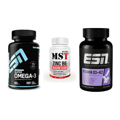 Herz & Gefäße: ESN Omega 3 + MST Zinc + ESN Vitamin D3 – alle enthaltenen Artikel